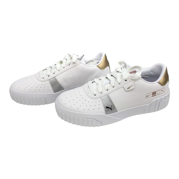 PUMA Cali Hacked Metallic Gold White Sneakers Women's size  8 - Picture 5 of 12